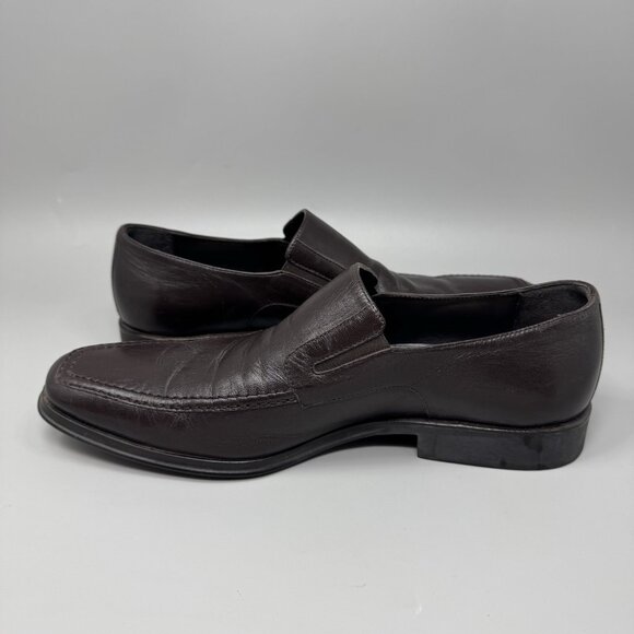 Bruno Magli Raging Loafer Shoes Men’s 10 Brown Leather Slip On Made Italy main image 6